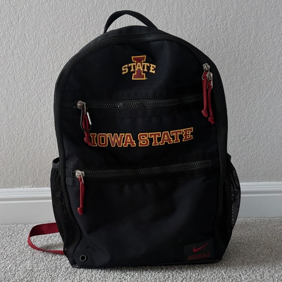 Nike Black and Red Iowa State Backpack